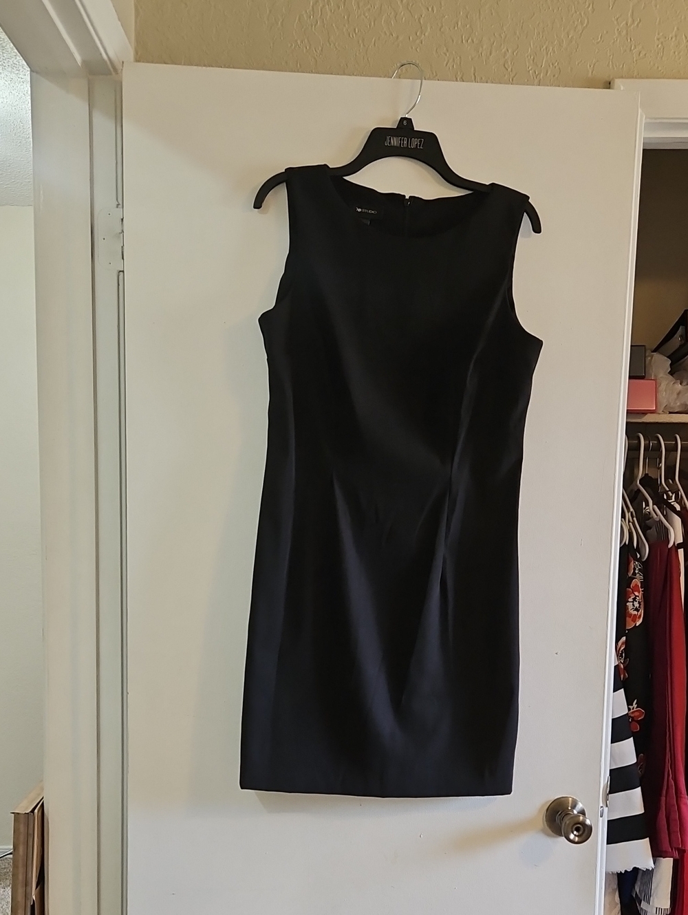 AB Studio Black Sleeveless Sheath Dress